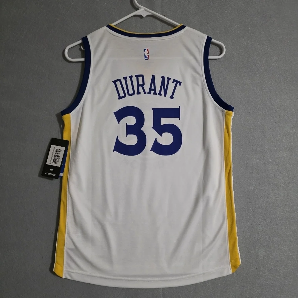 NWT Fanatics Golden State Warriors #35 Kevin Durant Jersey NBA Size Youth Large